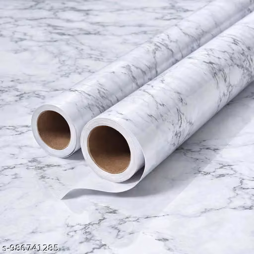 Elegant White Wallpaper for Modern Interiors Size 12x60inch Area cover 5 sq.ft