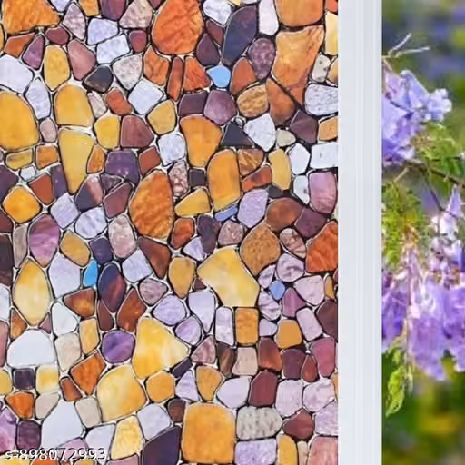 Decorative Privacy Film for Bathroom Windows Size 12x80INCH Area cover 6.67 SQ.FT