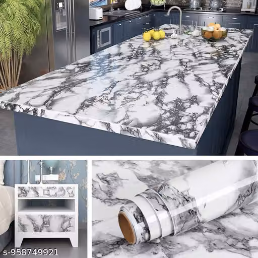 Kitchen Cabinet Wallpaper Waterproof Contact Paper Size 12x72inch Area cover 6 SQ.FT