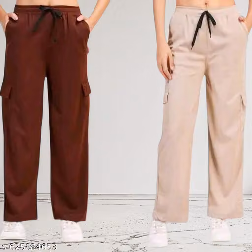 Trendy Cargo Chic Women’s Pants Urban Comfort Wide-Leg Cargo Trousers Stylish Relaxed Fit Utility Pants Casual Everyday Cargo Bottoms Elegant Pocketed Loose Fit Pants Women’s Fashionable Drawstring Cargo Pants Street Style Comfy Cargo Joggers