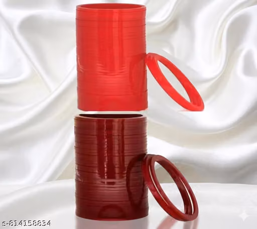KRISH PLastic PLain Bangles 2 Colours For Women And Girls ( Pack OF 80 )