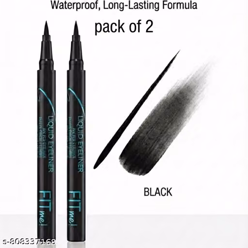 Omaayaa Black Liquid Eyeliner Pen (2 Count) – Quick-Dry, Waterproof Formula for Intense Color and All-Day Wear