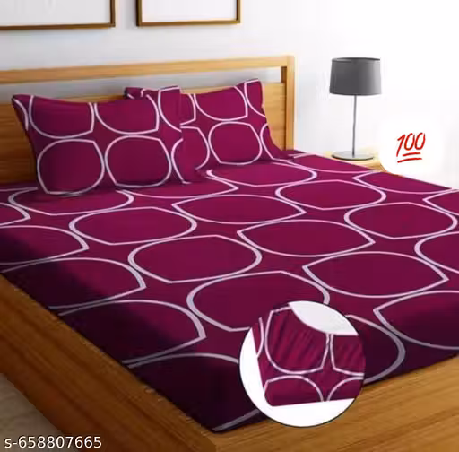 Super Soft touch All around elastic Fitted Double Bedsheet with two pillow cover and Single Bedsheet with a 1 single pillow cover in unicorn Design Fitted Bedsheet