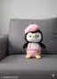 Premium Soft Penguin Plushie – Pink Beret Edition