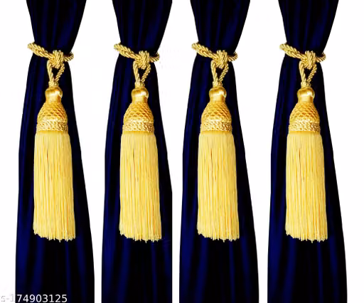 Decorative Gold Curtains tieback holder tassel Curtain tie rope Set 4 Pieces.