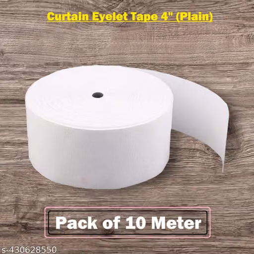 Heavy Curtain Eyelet Tape White Fabric Heavy Curtain Tape 4 inch - 10 Meters