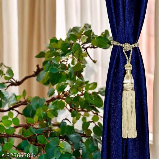 Elegant Cream Curtain Tieback Rope Tassel, Tie back Hooks for Door and Windows Drapery, Medium, Pack of 4 Pieces.