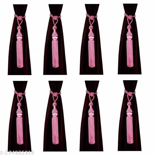 Beautiful Curtain Tieback Pink Tassel Windows Curtain holder Tie Rope Set of 8 Pieces.