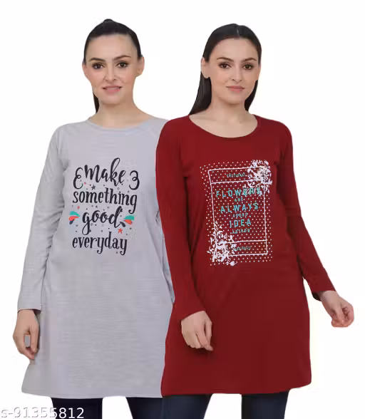 Printed Women Long t-Shirt
