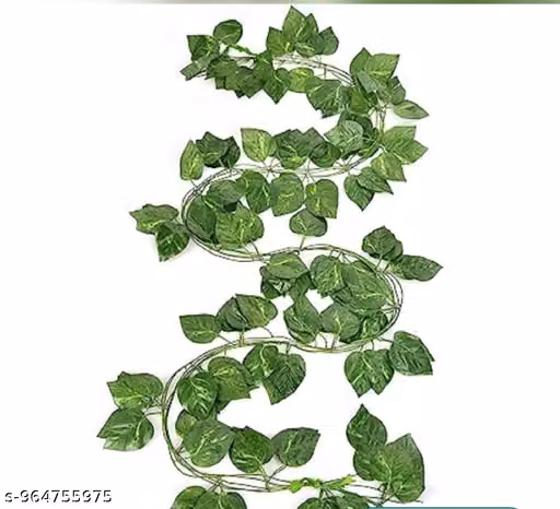 Premium Artificial Hanging Greenery Vine Garlands Pack of 6 Stems (8 Feet Each) | Decorative Hanging Leaves for Balcony, Wall, Living Room, Wedding, Party & Home Decoration