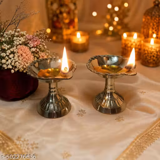 deep diya brass pack of 2