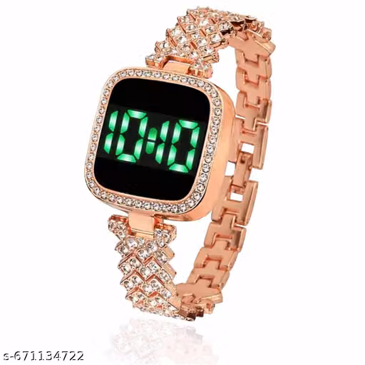 Women Stylish Touch Digital Watch with Date & Time Display