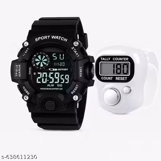 Digital Sports Watch Combo with Tally Counter | Premium Quality