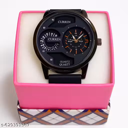 Luxury Analog Quartz Wrist Watch for Men – Stylish Black Dial | Premium Gift Watch for Men