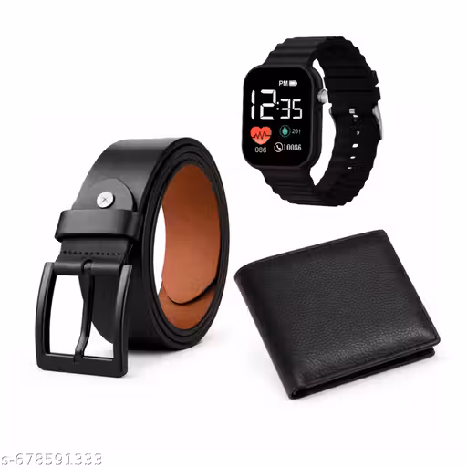 Men’s Belt Wallet & Digital Watch Combo (Time & Date Only)