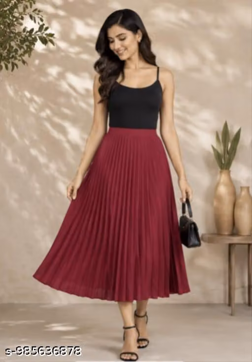 SKIRT MAROON