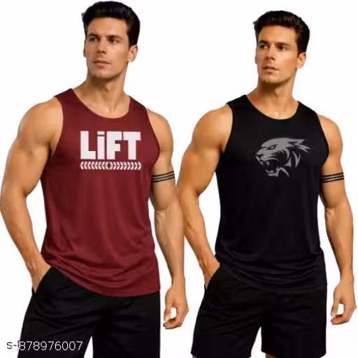 Men’s Sports Sleeveless T-Shirt Combo | Workout Tank