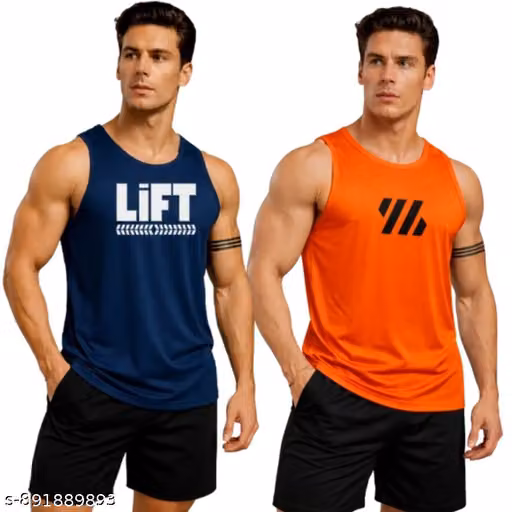 Men’s Sports Sleeveless T-Shirt Combo | Workout Tank