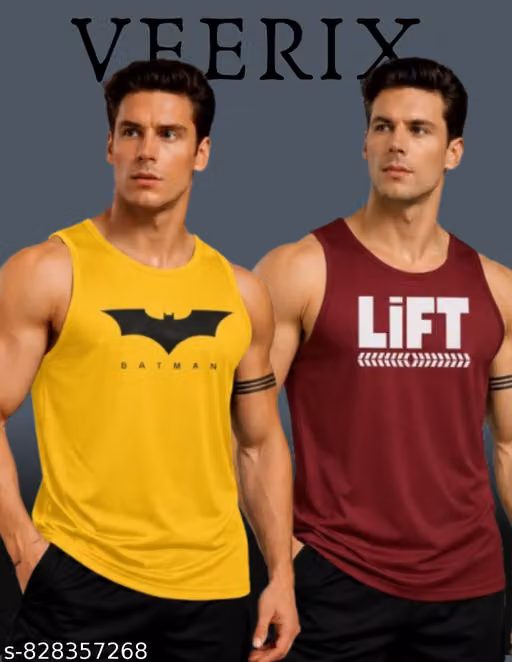 Men’s Stylish Printed Sleeveless Vest | Gym, Fitness, Sports Wear