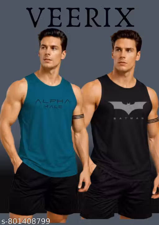 Men’s Gym Workout Sleeveless Vest Combo | Comfortable Tank Tops for Men (2 Pack) | Breathable Sports Tank Top for Workout, Running, Training