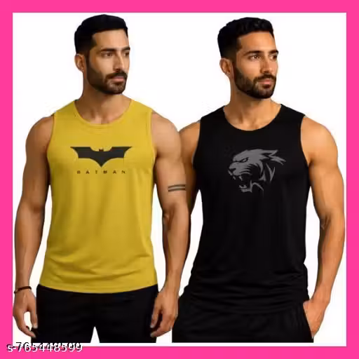 Men’s Sports Sleeveless T-Shirt Combo Pack | Breathable Gym Workout Tank Top for Men | Running & Training Vest