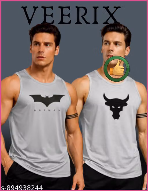 Men’s Workout Sleeveless Tank Top Combo | Comfortable & Trendy Gym Wear Summer Wear Breathable Sports Tank Top for Workout, Running, Training Pack of 2