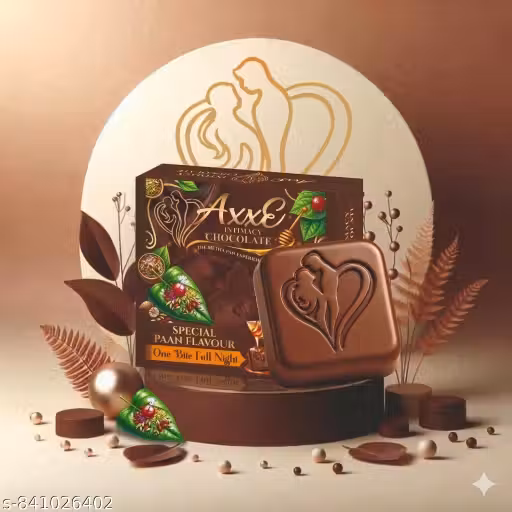 AXXE Premium Intimacy Dark Chocolate for Couples | Mood Enhancing Chocolate for Men & Women | Extra Power (This Chocolate is Based on African Formula) | Anniversary, Valentine, Wedding & Birthday Special | 1 chocolate for 1 person | Pan Flavour (Pack of 1