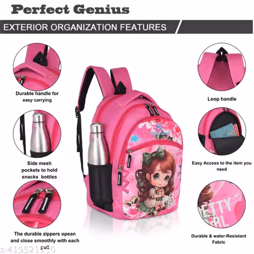 school backpack | Trendy cartoon school bag | Junior school bag for boys and girls | Stylish unisex school bag |