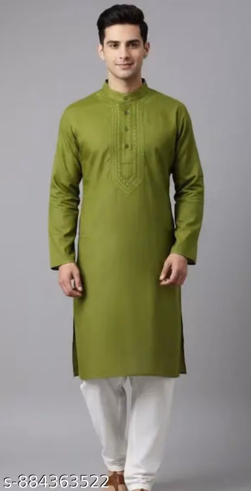 Olive_green_kurta_set