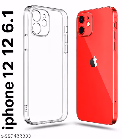 iPhone 12 Premium Hybrid Transparent Soft Slim Dust Proof Back Case Cover with Camera Protection