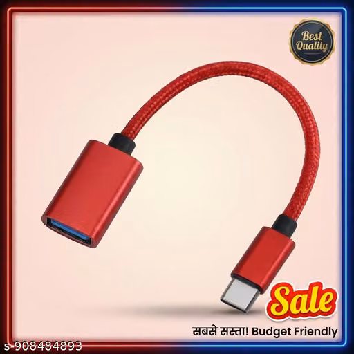 Premium Braided USB-C to USB 3.0 OTG Adapter | High-Speed Data Transfer Connector