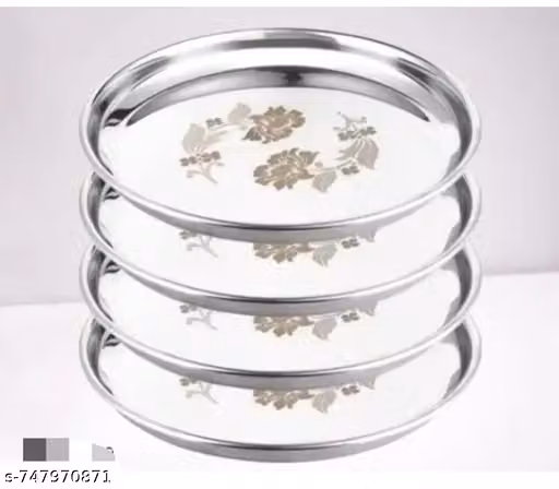 Stainless steel plate set 11 inch 4 piece