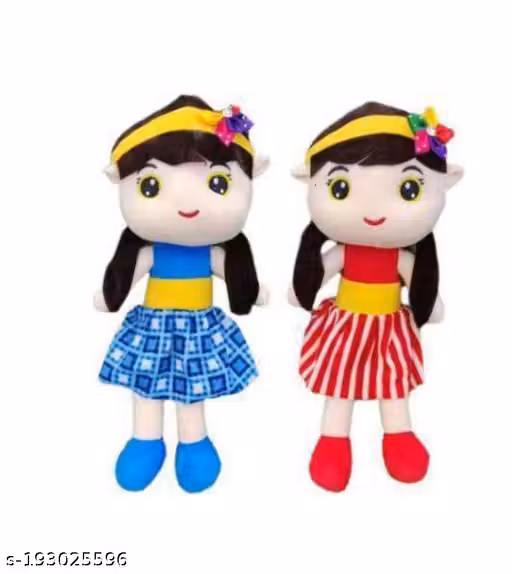 PICKPO TOYS, Offer COMBO Soft ABCD Doll Gaint size 30-30cm Cute Doll -Polyfill Washable Cuddly Soft Plush Toy -100% Safe for Kids, special for baby girl age 0-6yr.