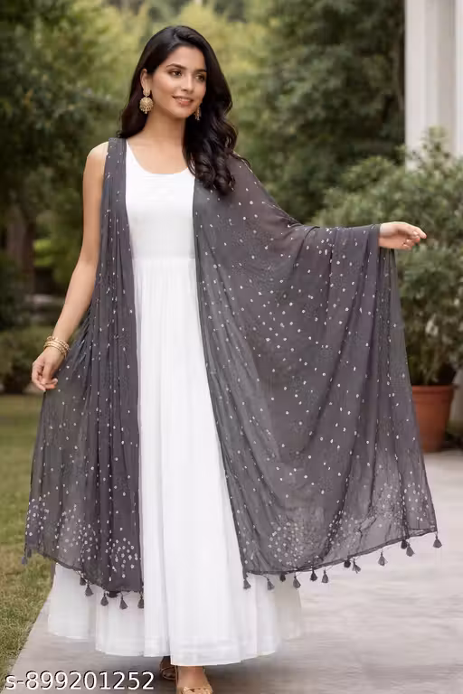 Rayon tie die dupatta
