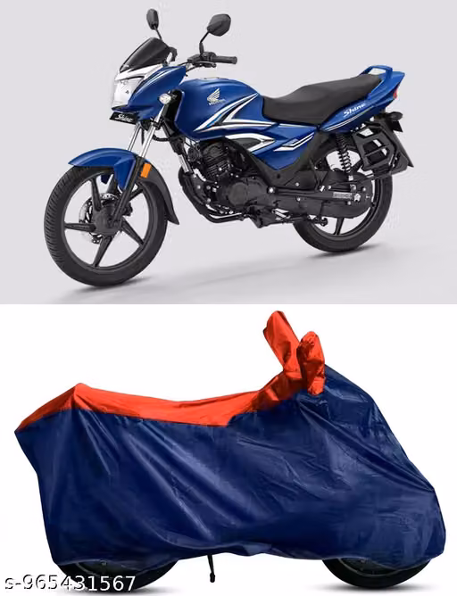 Honda Shine Dirt & Dust Proof Bike/Scooty Body Cover 100% Waterproof(Tested) / UV Protection with Premium Polyester Fabric. (BLACK)