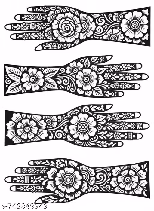 ALS Mehandi stencils for girls and woman