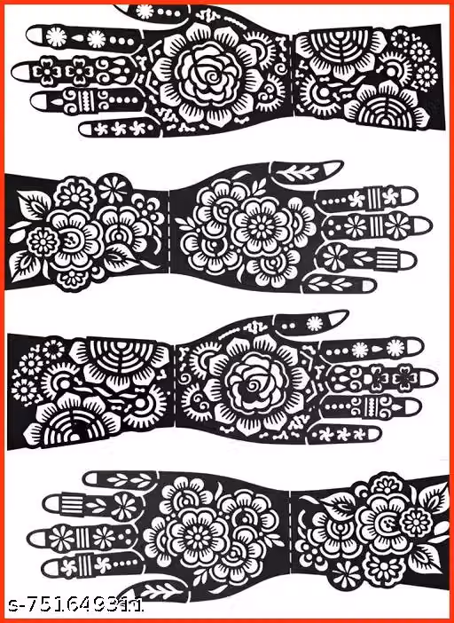 ALS Mehndi Temporary Tattoo Sticker