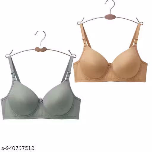 Stylish Women’s Padded Wired Bra Combo Set of 2 for Regular Use