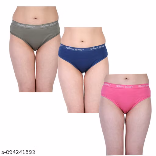 Women Cotton Hipster Panty Pack of 3 – Soft Stretch Comfortable Daily Wear Panties