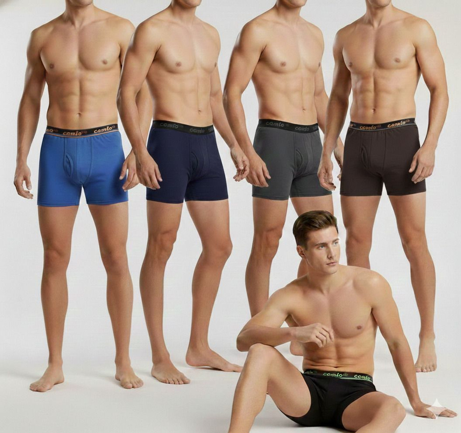 Men's Cotton Trunk Underwear Pack of 5 Comfortable Stretchable Innerwear