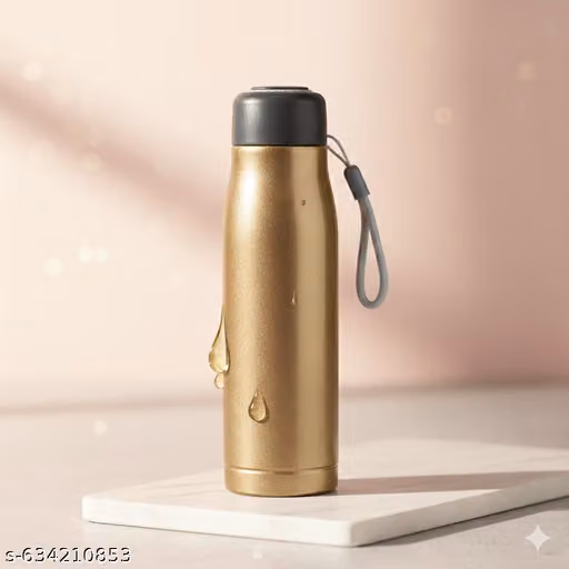 Vibry Premium Steel Water Bottle 500ML | Hot & Cold Bottle for Daily Use | Leak-Proof & Portable | Pack of 1 Multicolour