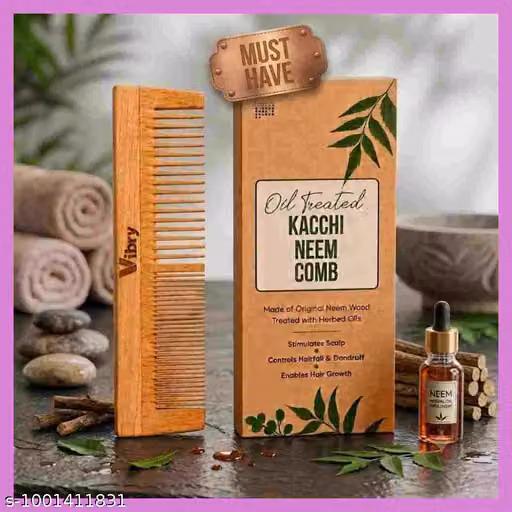 Neem Wooden Comb | Hair Fall Care Comb | Daily Wooden Hair Comb