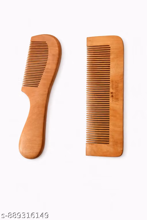 WOOD COMBS - Neem Wood Combs 100% Handmade, Anti - dandruff LHTSP + B-R Combs