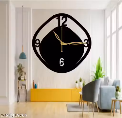 SN Square MDF WOODEN Clock