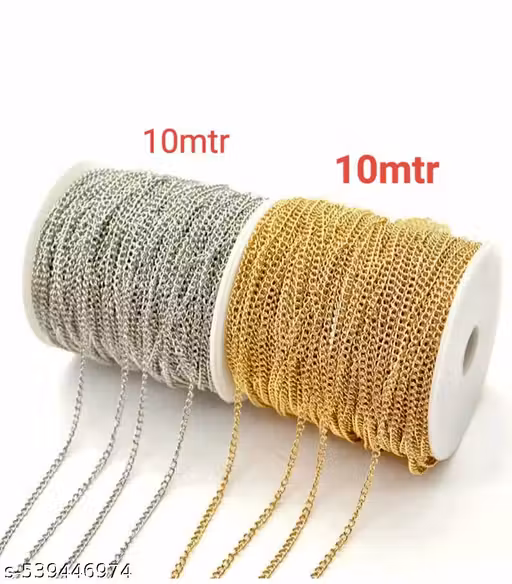 Golden chain and silver chain 10-10mtr
