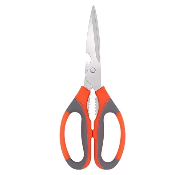 Green Snap All Purpose Kitchen Shears with Protective Sheath Durable Stainless Steel Scissors, Dishwasher Safe, Soft Grip Comfort Handle, 8.72 Inch (1)