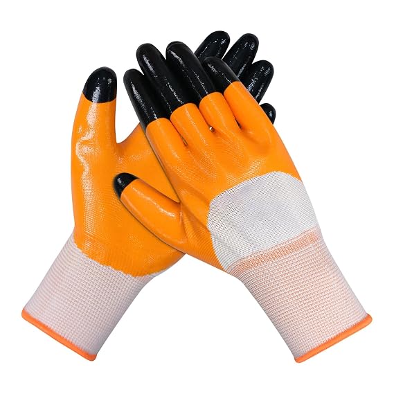 Green Snap Gardening Gloves for Women Ladies, Breathable Rubber Coated for Yard Garden, Outdoor Indoor Protective Work with Grip,