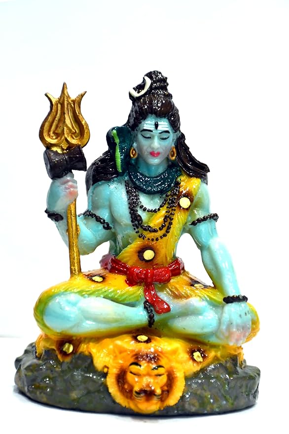 Multicolor Lord Shiva Bholenath Idol for Home Decor, Mahadev Murti for Temple & Pooja, Shivji Statue for Gifting