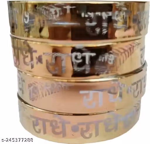 ArthaRupa Printed Borosil Glass Kada | Bangles (Pack of 4) for Women and Girls P-06
