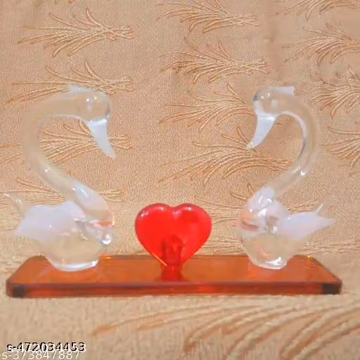 Glass Love Making Glass Duck | Duck Showpiece | Glass Showpiece